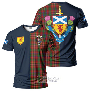 Innes Tartan T-Shirt Alba with Scottish Lion Royal Arm Half Style Kid's Shirt - Tartan Vibes Clothing