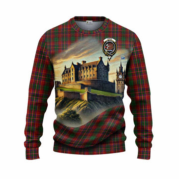 Tartan Vibes Clothing Innes Tartan Family Crest Knitted Sweater with Scottish Ancient Castle Style