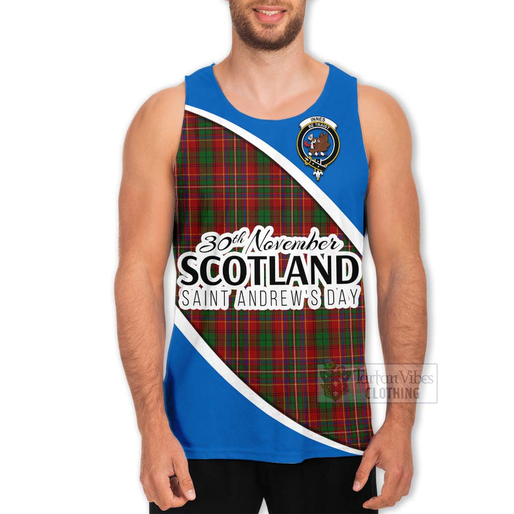 Tartan Vibes Clothing Innes Family Crest Tartan Men's Tank Top Celebrate Saint Andrew's Day in Style