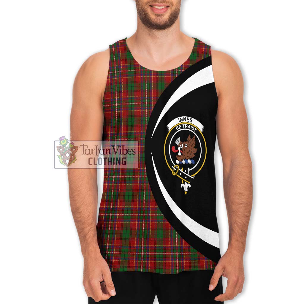 Innes Tartan Men's Tank Top with Family Crest Circle Style Men - Tartan Vibes Clothing