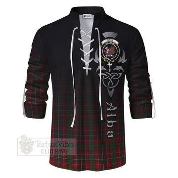Tartan Vibes Clothing Innes Tartan Ghillie Kilt Shirt Featuring Alba Gu Brath Family Crest Celtic Inspired