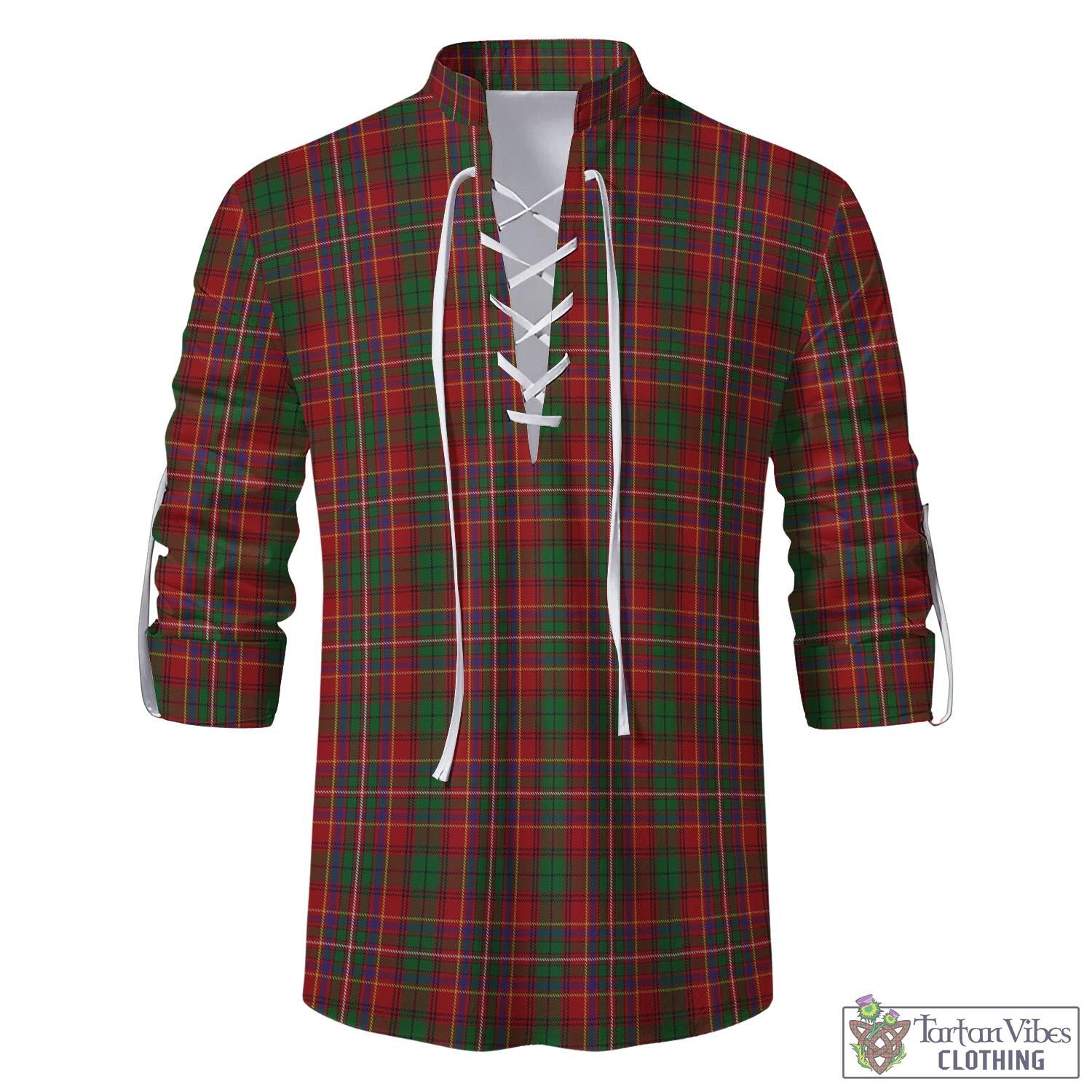 Tartan Vibes Clothing Innes Tartan Men's Scottish Traditional Jacobite Ghillie Kilt Shirt