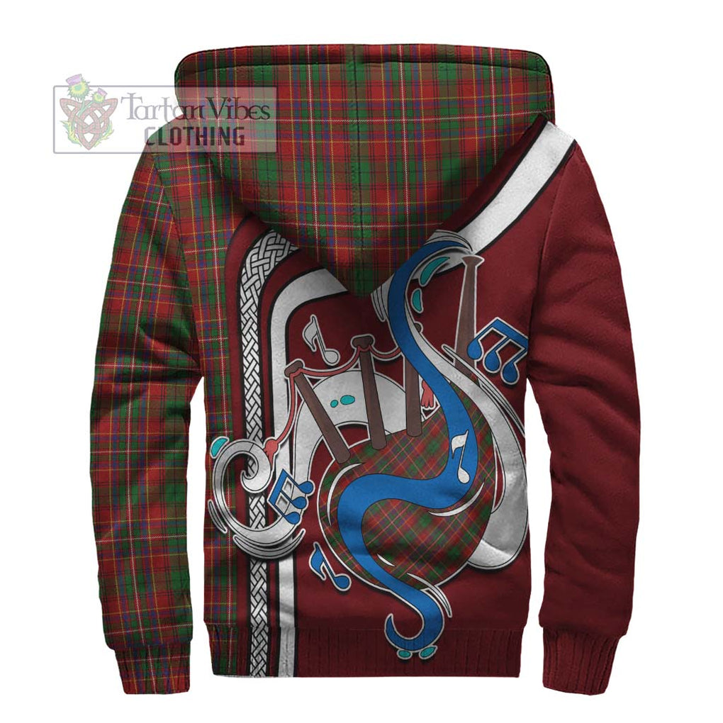 Innes Tartan Sherpa Hoodie with Epic Bagpipe Style - Tartanvibesclothing Shop