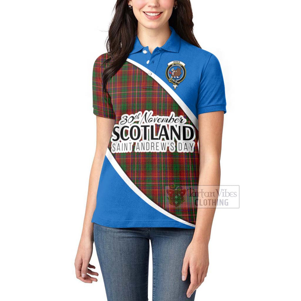 Tartan Vibes Clothing Innes Family Crest Tartan Women's Polo Shirt Celebrate Saint Andrew's Day in Style
