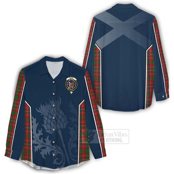Innes Tartan Women's Casual Shirt with Family Crest and Scottish Thistle Vibes Sport Style