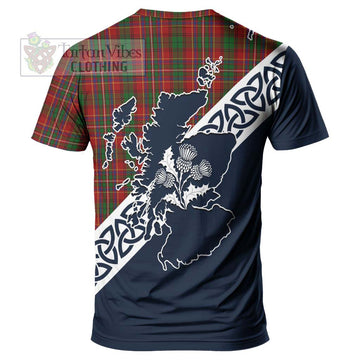 Innes Tartan T-Shirt Featuring Thistle and Scotland Map - Tartanvibesclothing Store