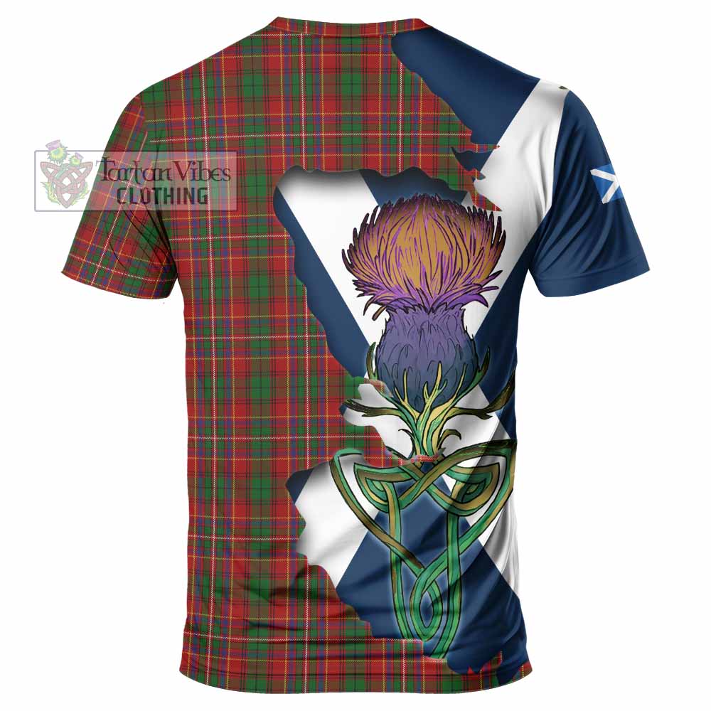 Tartan Vibes Clothing Innes Tartan Family Crest T-Shirt Scottish Thistle Celtic Inspired