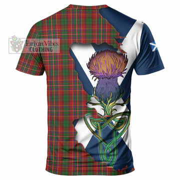 Tartan Vibes Clothing Innes Tartan Family Crest T-Shirt Scottish Thistle Celtic Inspired