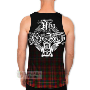 Tartan Vibes Clothing Innes Tartan Men's Tank Top Featuring Alba Gu Brath Family Crest Celtic Inspired
