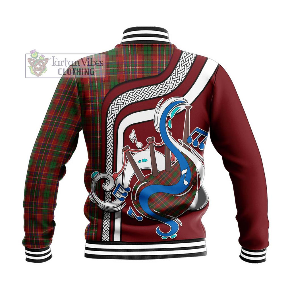 Tartan Vibes Clothing Innes Tartan Baseball Jacket with Epic Bagpipe Style