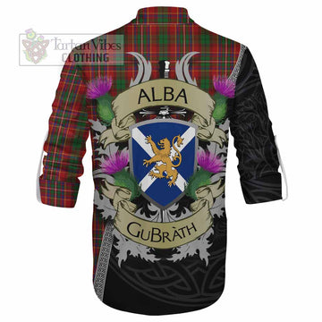 Tartan Vibes Clothing Innes Tartan Family Crest Ghillie Kilt Shirt Lion Rampant Royal Thistle Shield Celtic Inspired