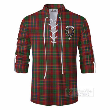 Tartan Vibes Clothing Innes Tartan Ghillie Kilt Shirt with Family Crest DNA In Me Style
