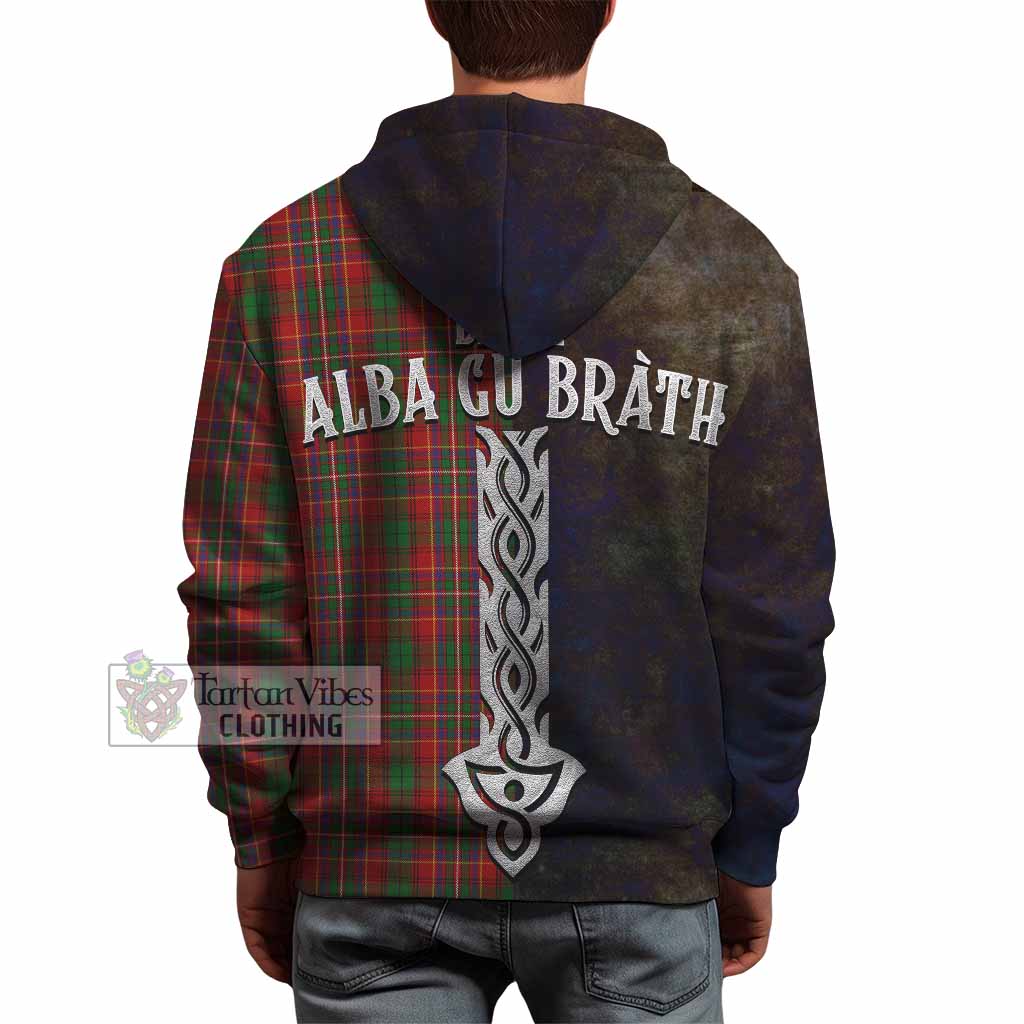 Tartan Vibes Clothing Innes Tartan Family Crest Hoodie Alba Gu Brath Be Brave Lion Ancient Style