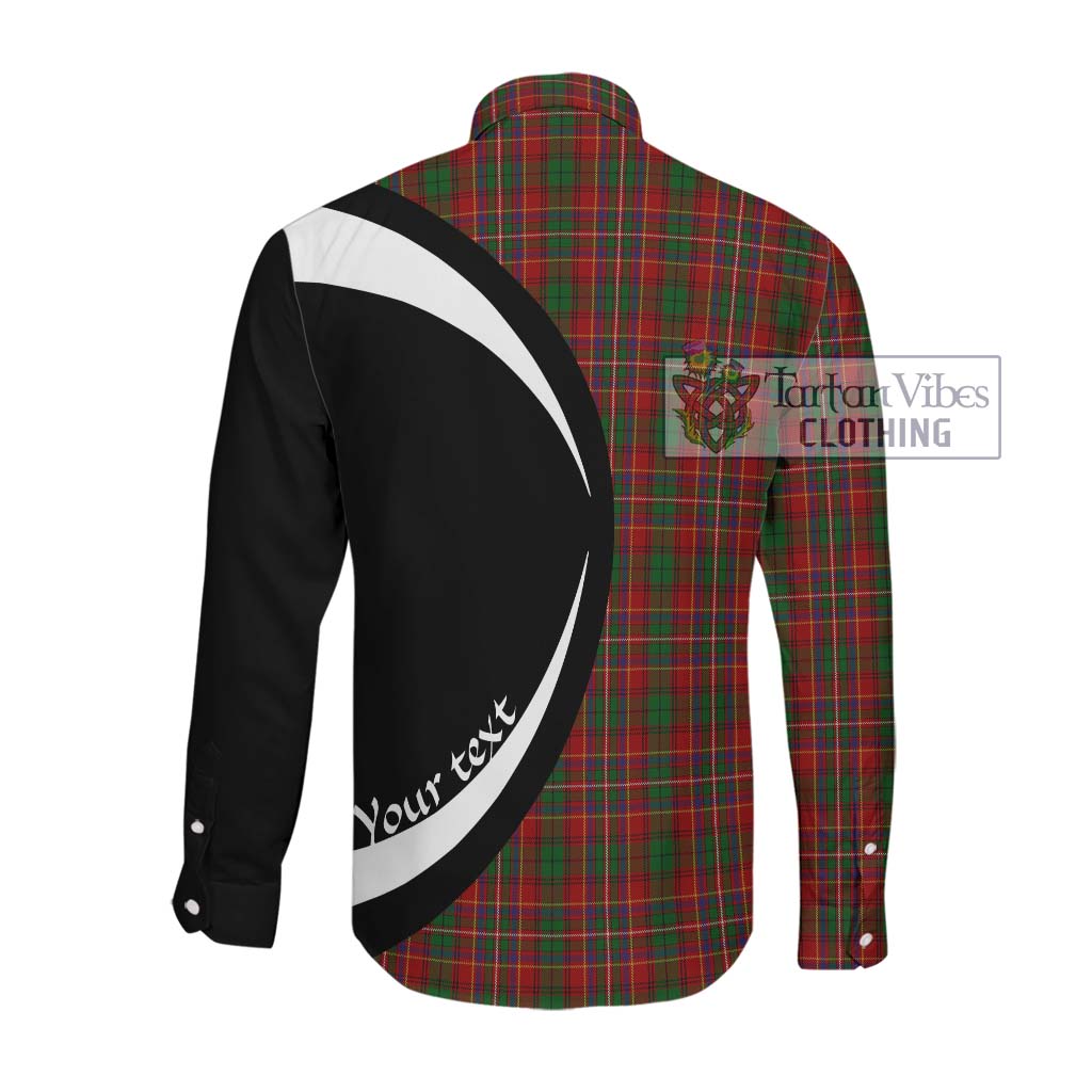 Innes Tartan Long Sleeve Button Up with Family Crest Circle Style Men's Shirt - Tartan Vibes Clothing