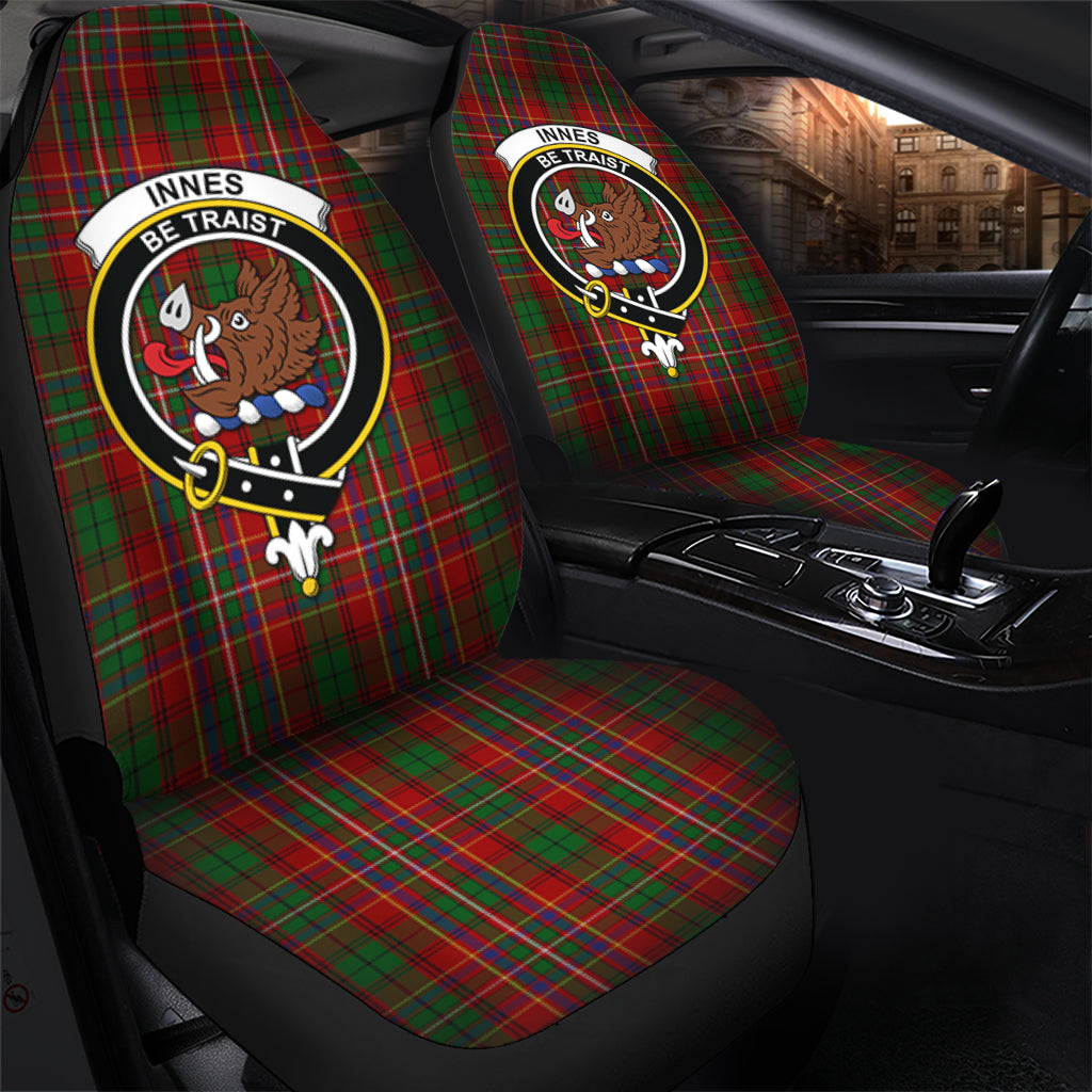 Innes Tartan Car Seat Cover with Family Crest - Tartanvibesclothing