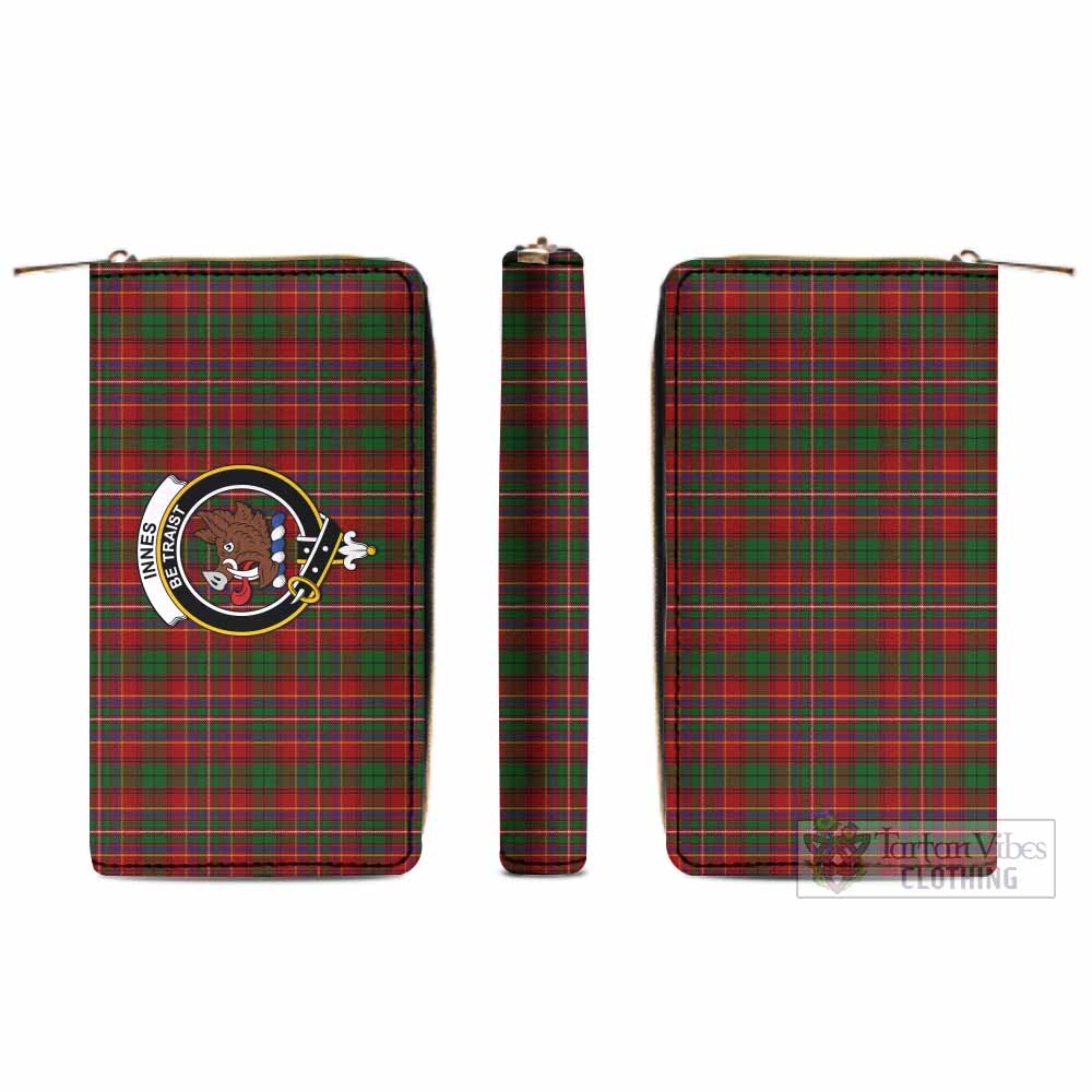 Tartan Vibes Clothing Innes Tartan Women's Leather Wallet with Family Crest