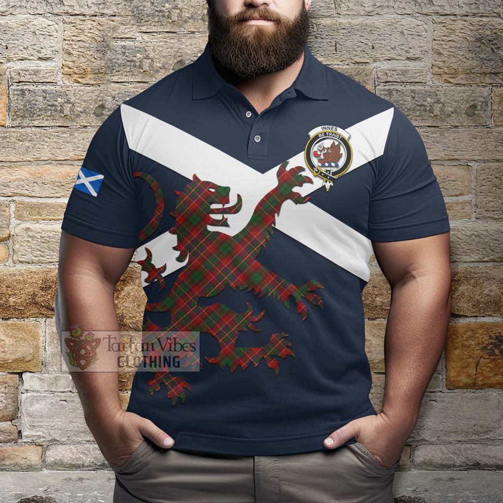 Tartan Vibes Clothing Innes Tartan Lion Rampant Polo Shirt – Proudly Display Your Heritage with Alba Gu Brath and Clan Name
