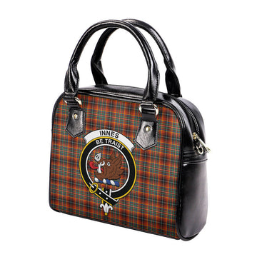 Innes Ancient Tartan Shoulder Handbags with Family Crest