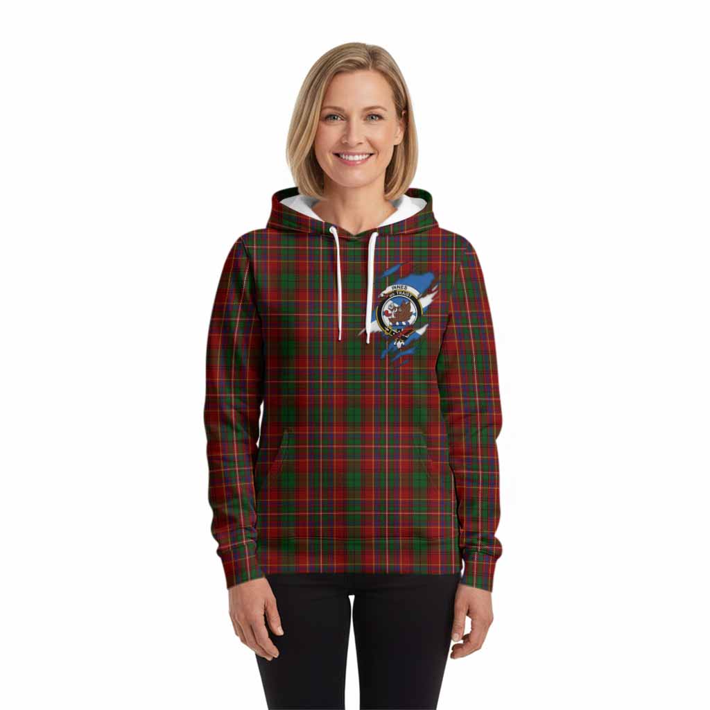 Innes Clan Crest In Me Tartan Hoodie Scotland Flag Style
