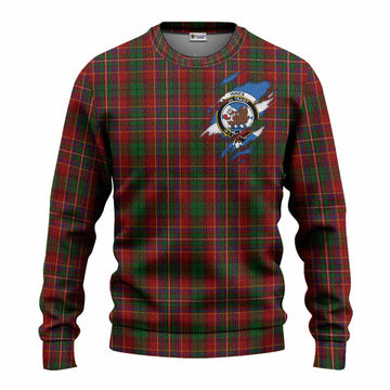 Innes Clan Crest In Me Tartan Knitted Sweater Scotland Flag Style