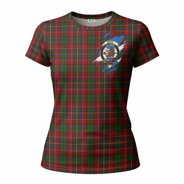 Innes Clan Crest In Me Tartan Women T shirt Scotland Flag Style
