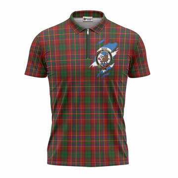 Innes Clan Crest In Me Tartan Zipper Polo Shirt Scotland Flag Style