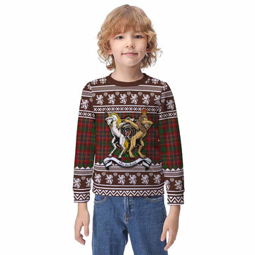 Innes Clan Tartan Crest Christmas Kid Ugly Sweatshirt Coat of Arms Funny Style