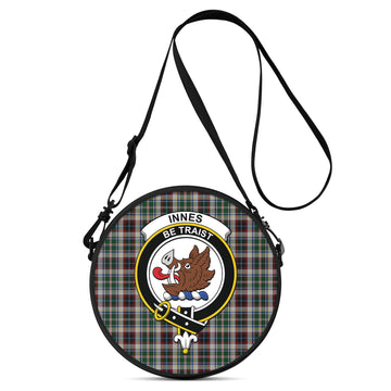 Innes Dress Tartan Round Satchel Bags with Family Crest