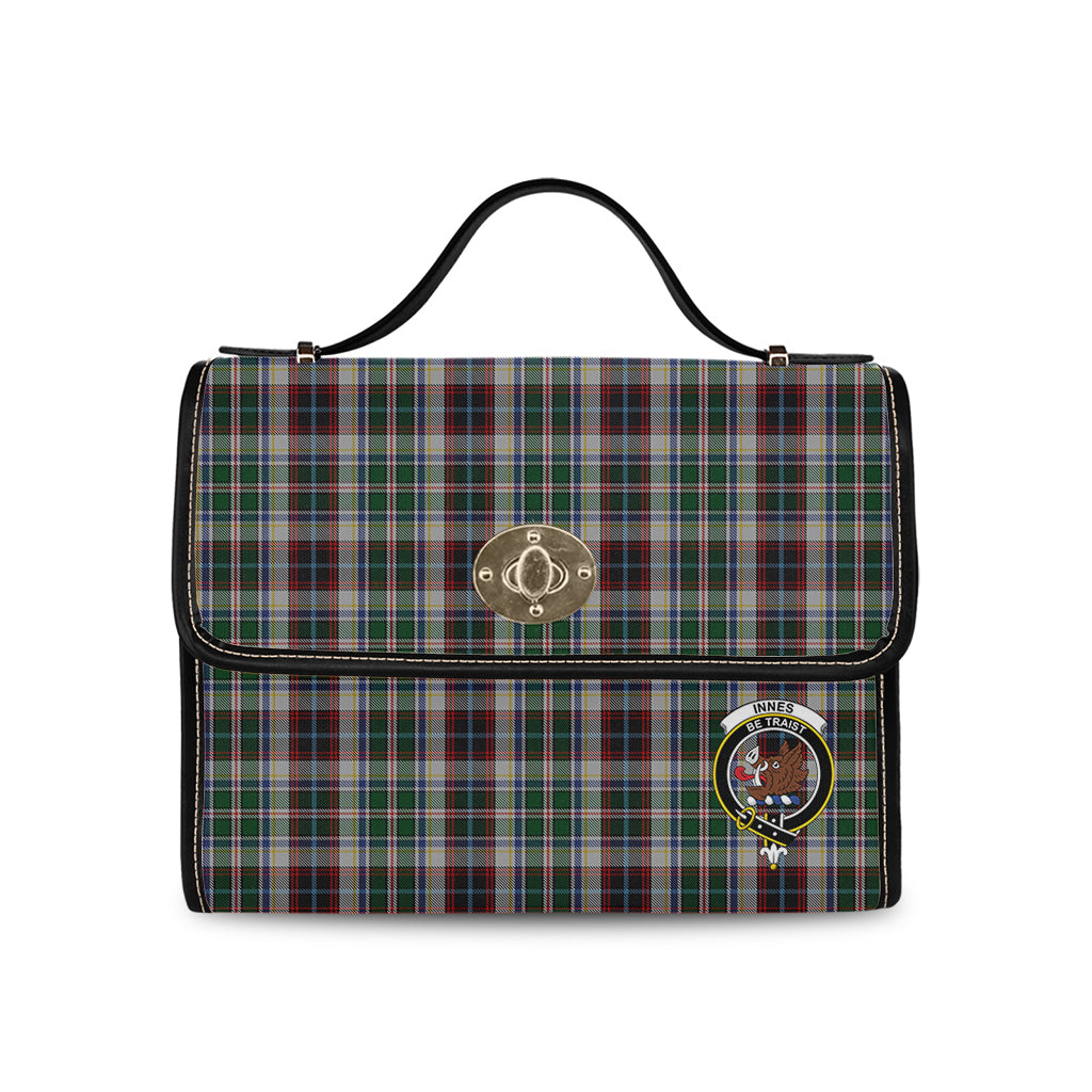 innes-dress-tartan-leather-strap-waterproof-canvas-bag-with-family-crest