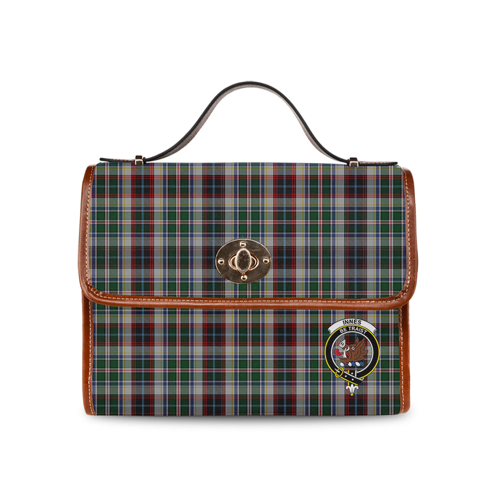 innes-dress-tartan-leather-strap-waterproof-canvas-bag-with-family-crest