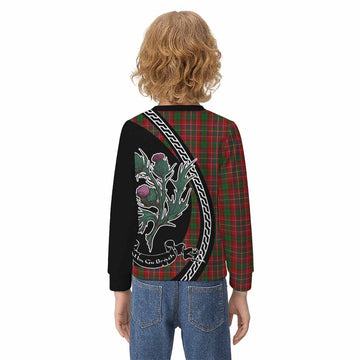 Innes Family Crest Tartan Kid Knitted Sweatshirt Alba Thistle Inspired - Tartan Vibes Clothing