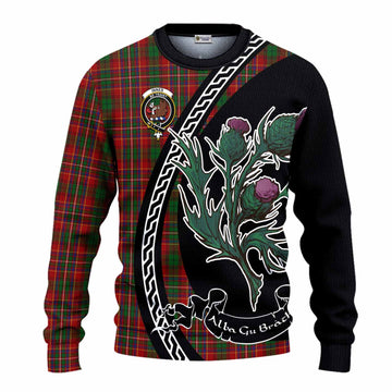 Innes Family Crest Tartan Knitted Sweater Alba Thistle Inspired - Tartan Vibes Clothing