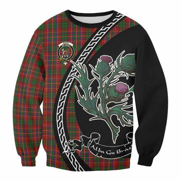 Innes Family Crest Tartan Sweatshirt Alba Thistle Inspired