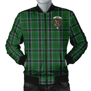 Innes Hunting Tartan Bomber Jacket with Family Crest