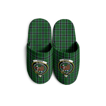 Innes Hunting Tartan Home Slippers with Family Crest