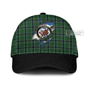 Innes Hunting Tartan Classic Cap with Family Crest In Me Style