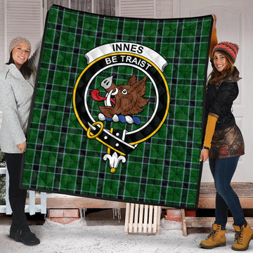 innes-hunting-tartan-quilt-with-family-crest