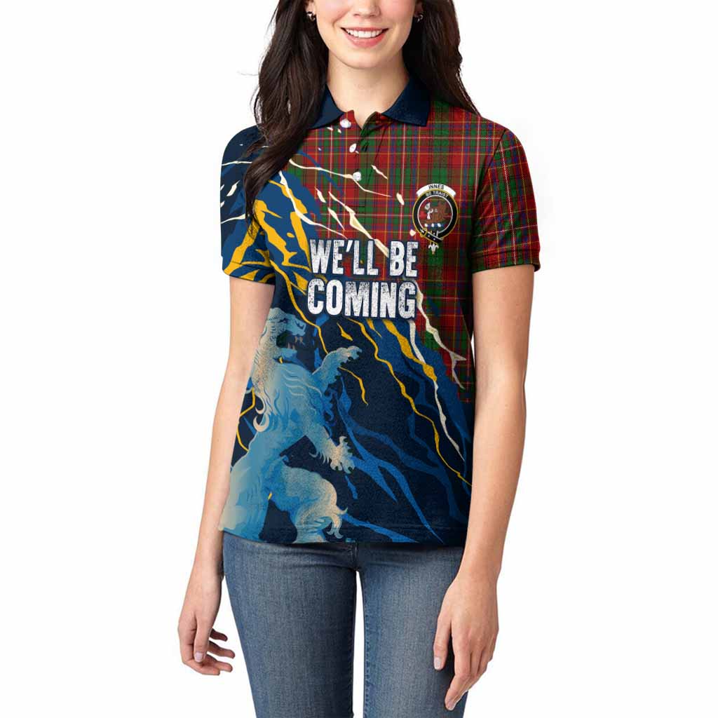 Innes Scotland Tartan Women Polo Shirt WC2026 Football - We'll Be Coming