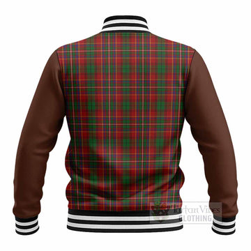 Innes Tartan Accent Baseball Jacket with Family Crest