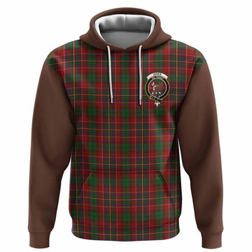 Innes Tartan Accent Hoodie with Family Crest