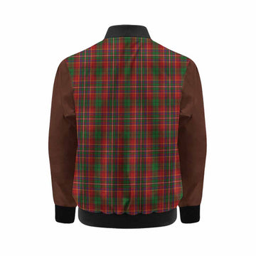 Innes Tartan Accent Kid Bomber Jacket with Family Crest