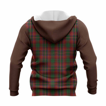 Innes Tartan Accent Knitted Hoodie with Family Crest