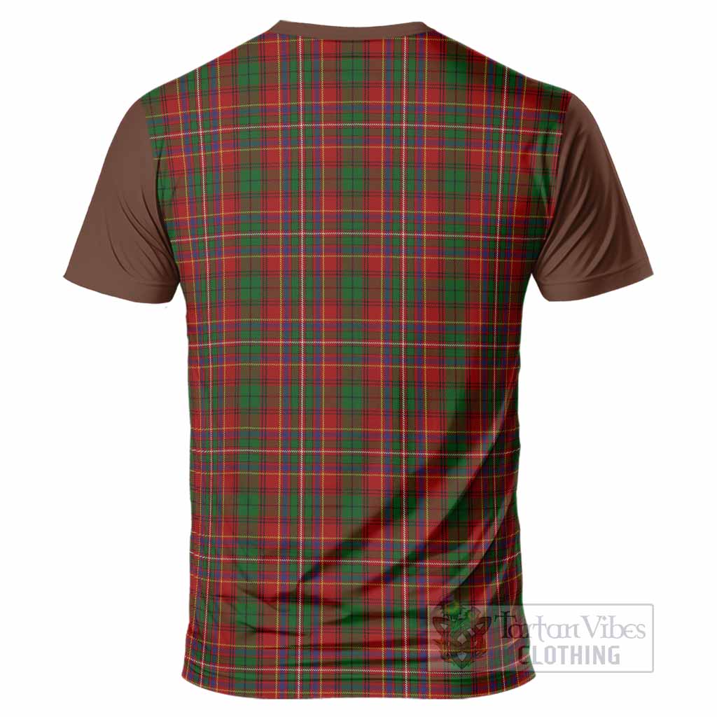 Innes Tartan Accent T-Shirt with Family Crest