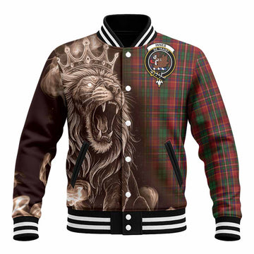 Innes Tartan Baseball Jacket Roaring Lion Heritage