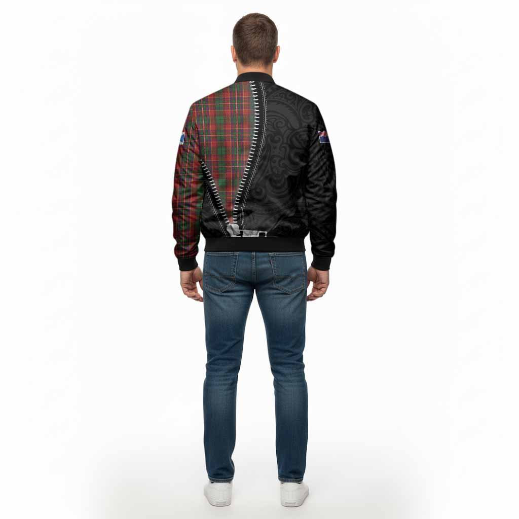 Innes Tartan Bomber Jacket New Zealand Pattern Unique Zipper Stylized