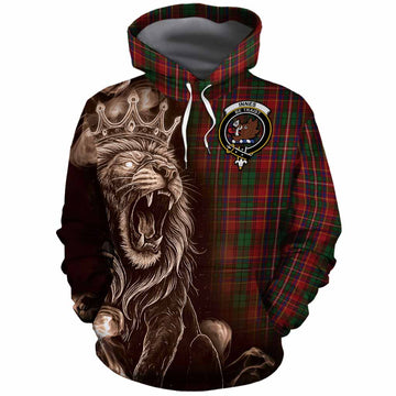 Innes Tartan Cotton Hoodie Roaring Lion Heritage