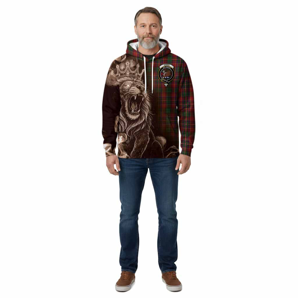 Innes Tartan Cotton Hoodie Roaring Lion Heritage