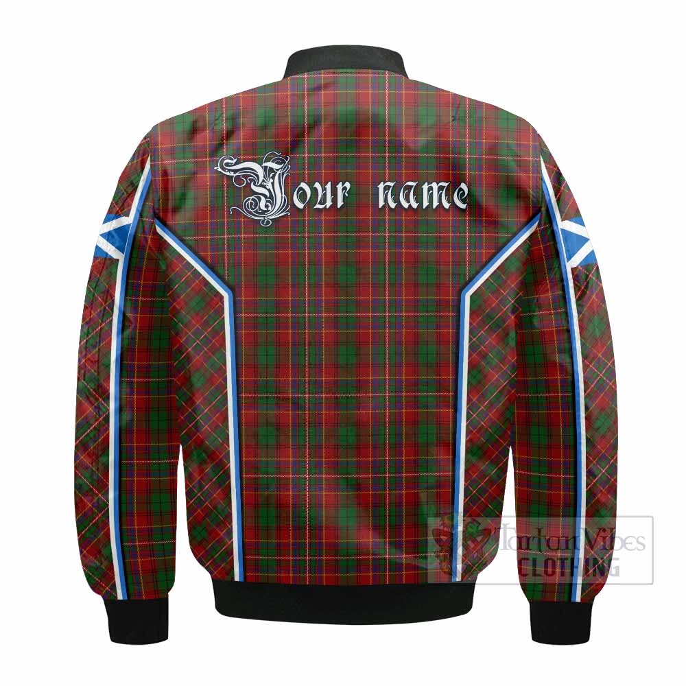 Innes Tartan Crest Bomber Jacket Scotland Coat of Arm Flag Style - Tartan Vibes Clothing
