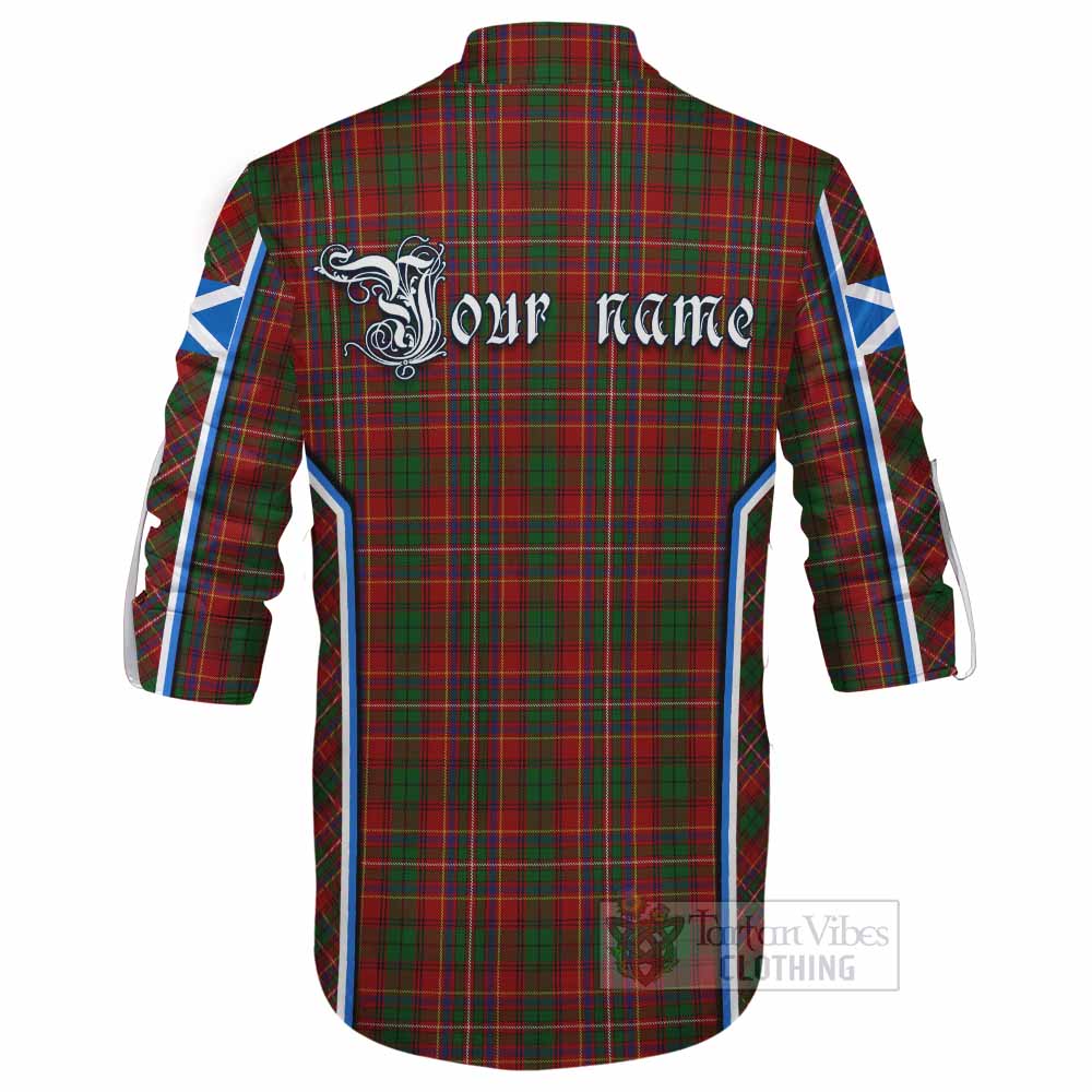 Innes Tartan Crest Ghillie Kilt Shirt Scotland Coat of Arm Flag Style - Tartan Vibes Clothing