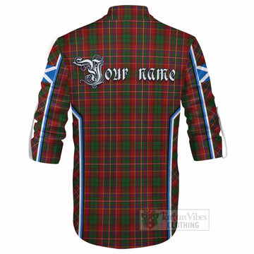 Innes Tartan Crest Ghillie Kilt Shirt Scotland Coat of Arm Flag Style